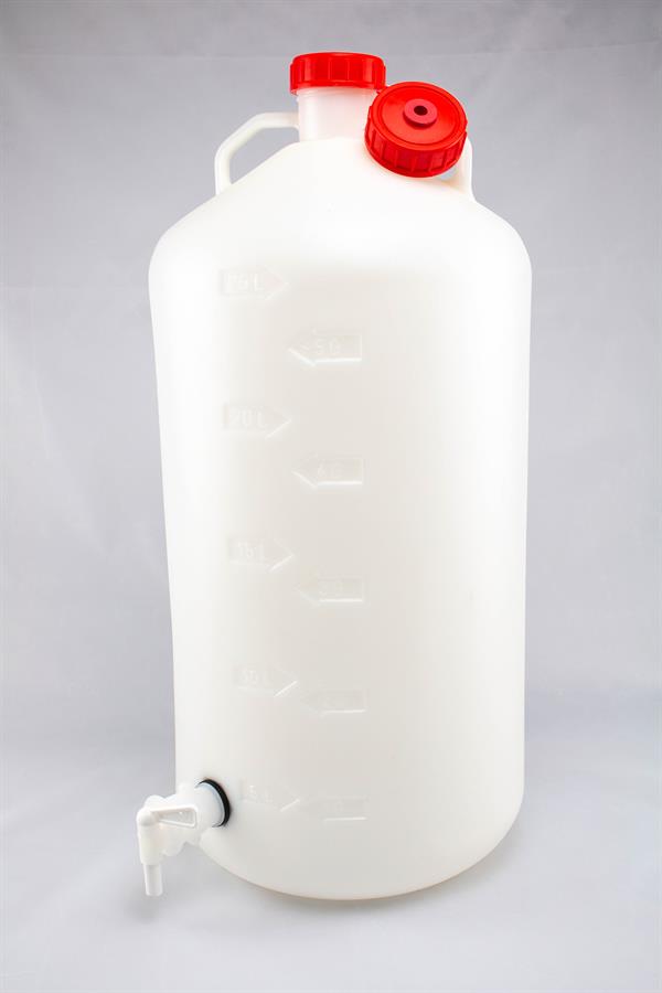 Vinballon med hane, 25 liter
