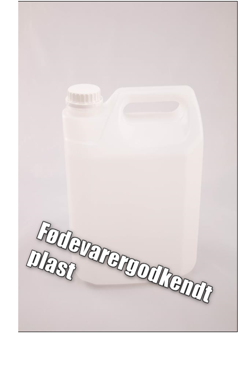 Plastdunk 5 liter – frostsikker og matgodkjent HDPE-dunk med hvit propp