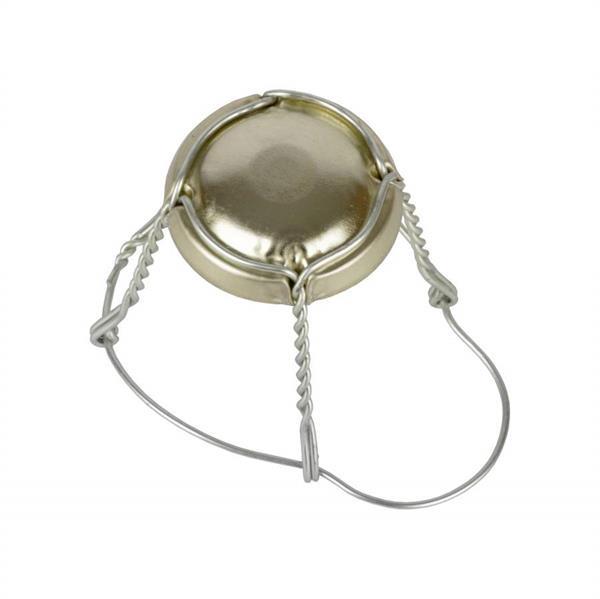 Champagnehætte, blank metaltop, 38 mm