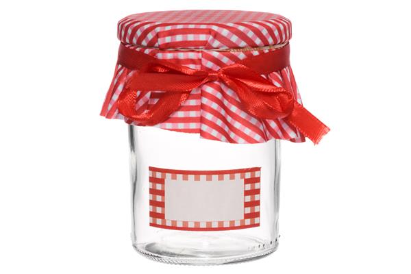 Etikett- og dekorasjonssett til syltetøy- og marmeladeglass, 6 sett