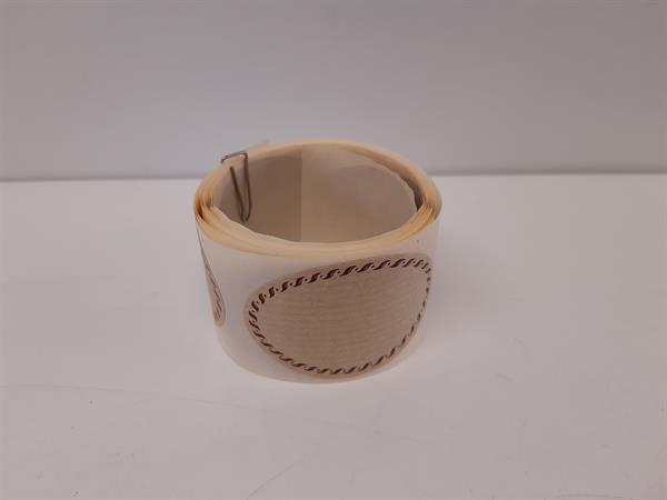 Self-adhesive labels for jars – brown stickers in natural paper (100 pcs on a roll)
