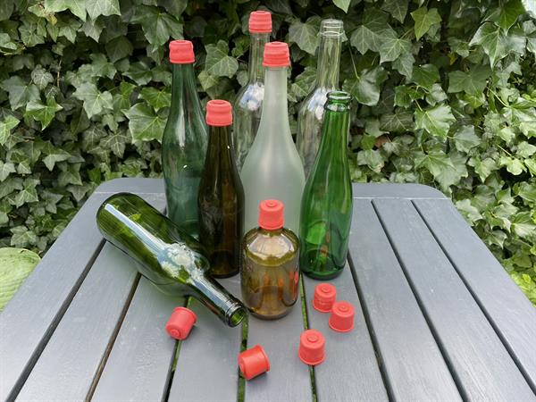 Tætsluttende gummipropper, 'Nr. 2', universalstørrelse til mindre flasker, 10 stk