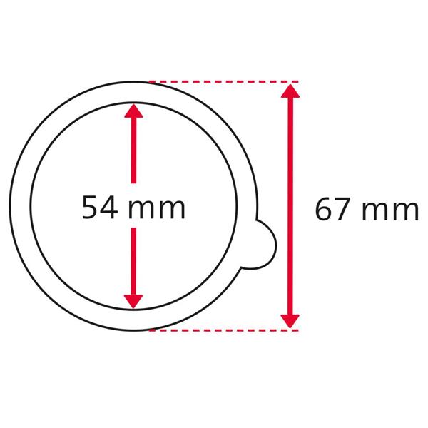 Rubber rings / seals for preserving jars, Weck, 54 x 67 mm, 10 pcs