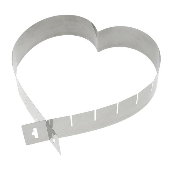 Heart-shaped cake and tart tin, stainless steel
