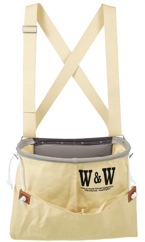 Frugtplukketaske Canvas – creme, Wells & Wade, 19 kg