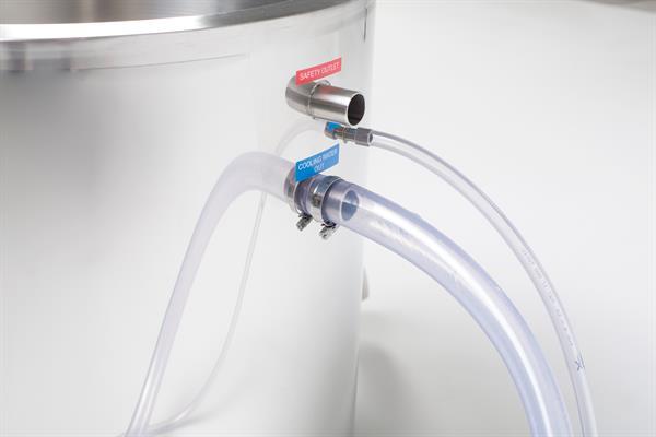 Pasteuriseringsapparat, 50 liter, til melk, yoghurt, most, øl og ysting (elektrisk)