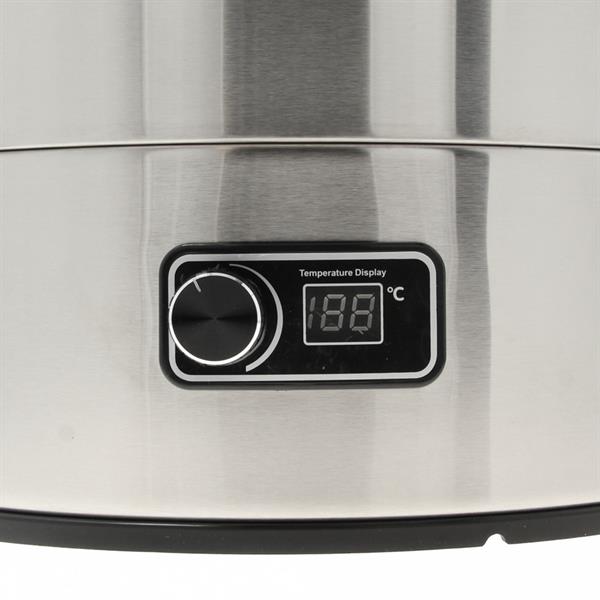 Brewing kettle 30 litres – electric preserving boiler in stainless steel with thermostat and tap, Brewferm
