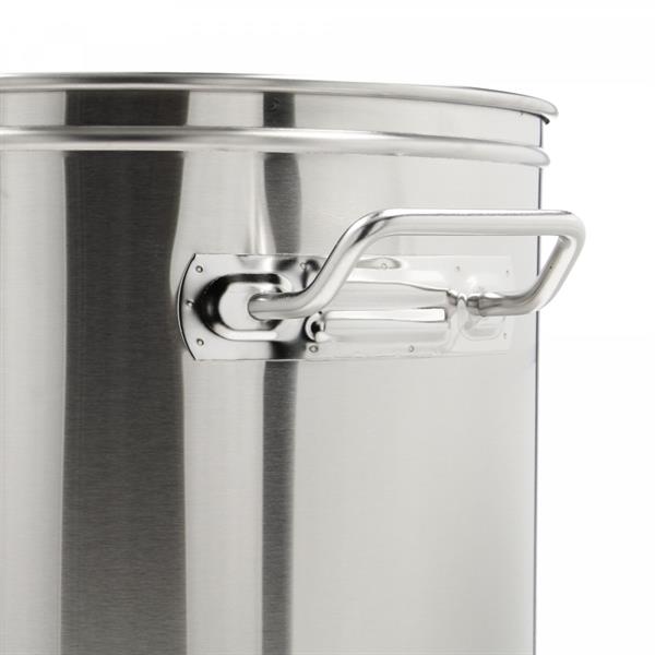 Brewing kettle 30 litres – electric preserving boiler in stainless steel with thermostat and tap, Brewferm