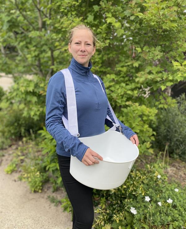 Wells and Wade plukkespand med bæresele – ergonomisk høstspand til kirsebær, vindruer og frugt