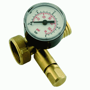 Regulator med manometer til pladefiltreringsapparat