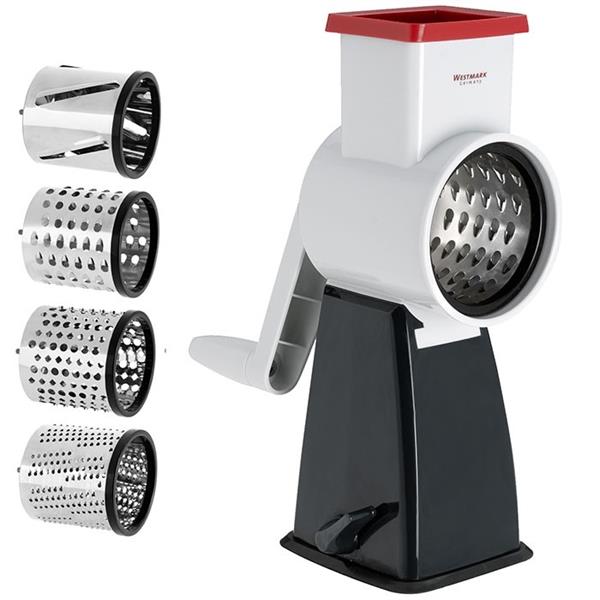 Vegetable slicer / grater with 4 different inserts, multifunctional