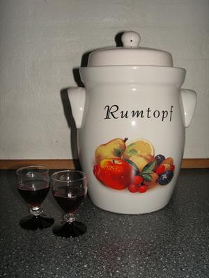 Rumtopf jar, 3.5 litres, with fruit motif – ceramic for fruit in rum