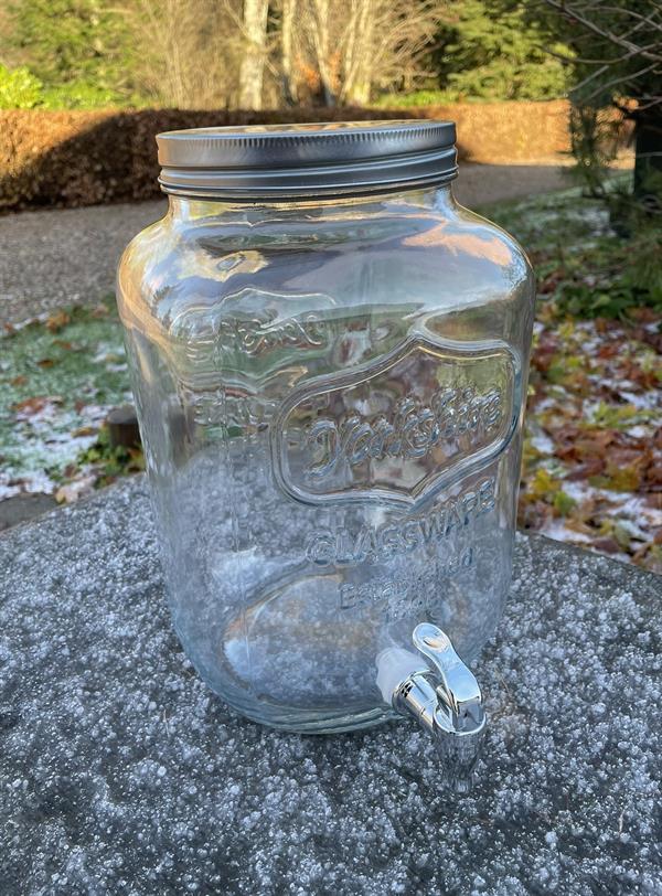 Kombucha-bryggeglass 4 liter – Yorkshire glassdispenser med tappekran til fermentering og kalde drikker