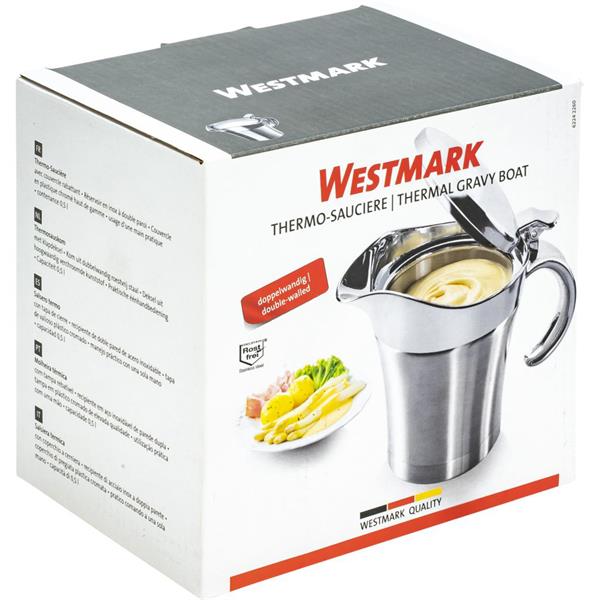 Termosauskanne / sauskanne med lokk, rustfritt stål, 0,5 liter, 1 stk.