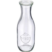 Weck flaske 1 liter – elegant glasflaske med låg til saft, most og juice